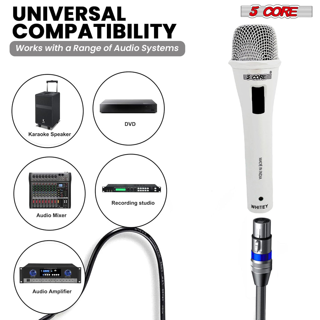5Core XLR Microphone Dynamic Mic Karaoke Singing Studio Mics Handheld Microfono-4