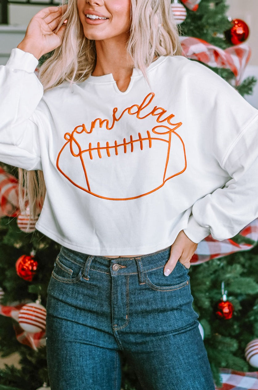 Indy Game Day Notched Neck Sweatshirt-0